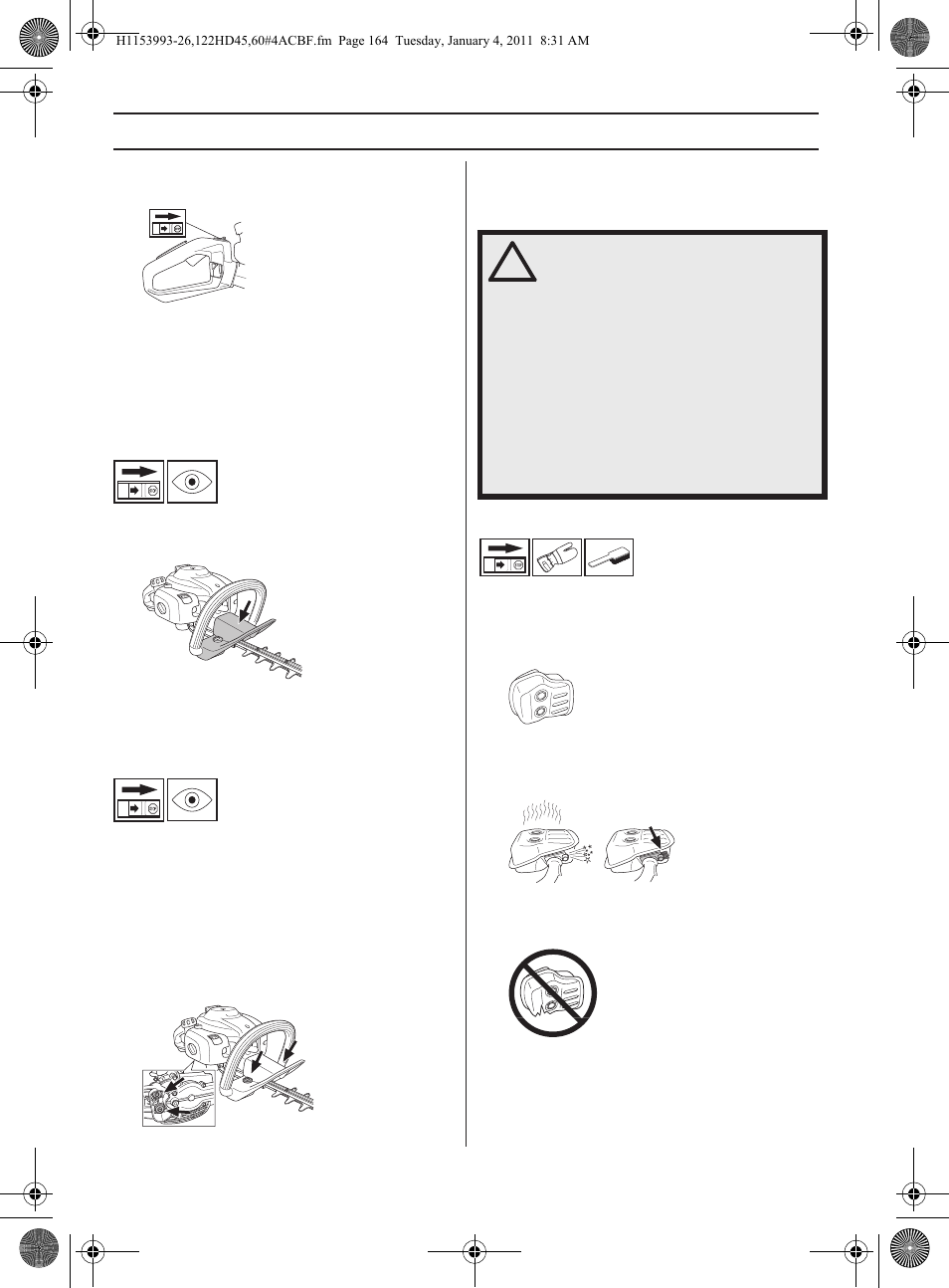 Instruções gerais de segurança | Husqvarna 122HD60 User Manual | Page 164 / 532