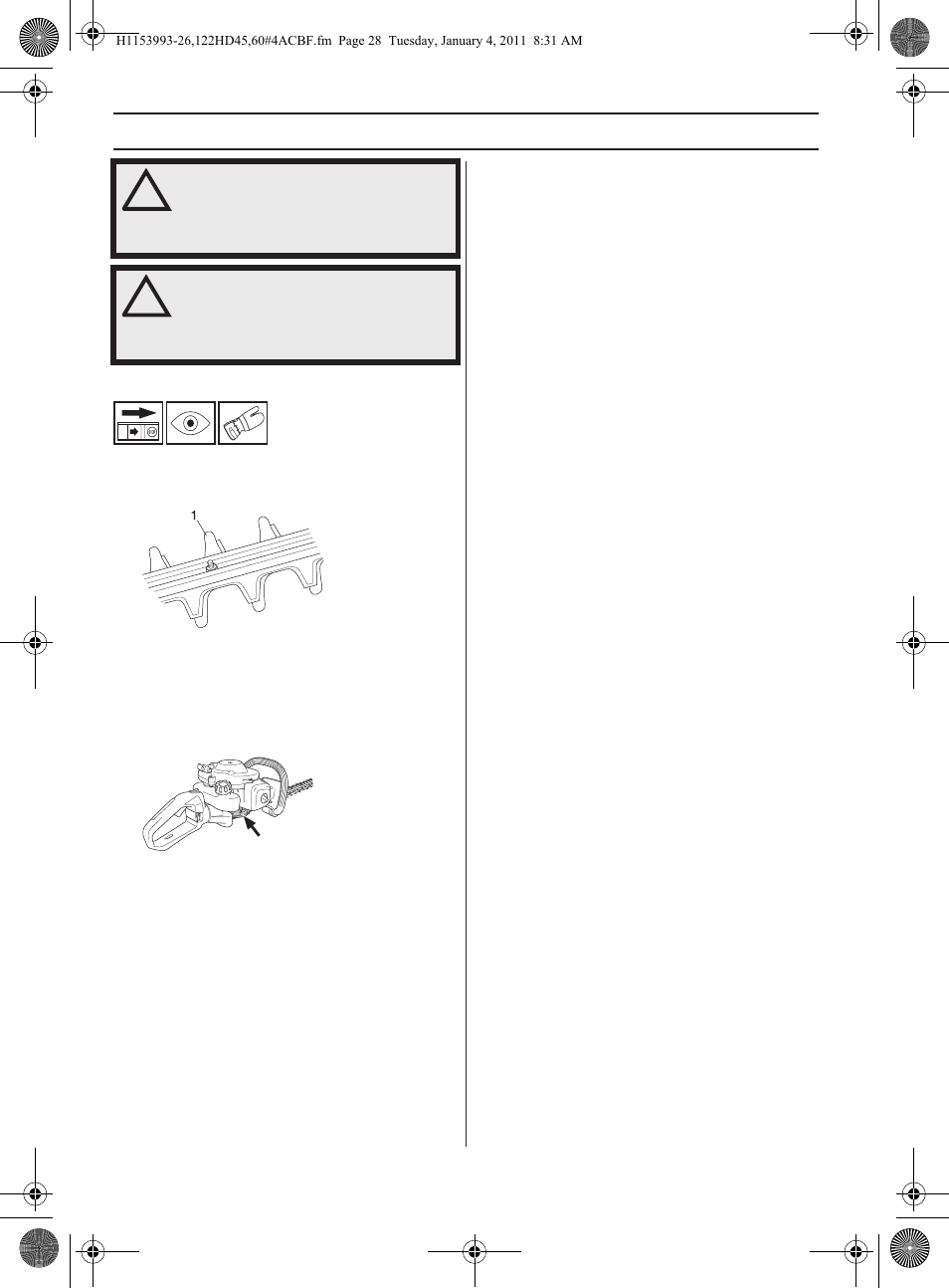 Allmänna säkerhetsinstruktioner | Husqvarna 122HD60 User Manual | Page 28 / 532