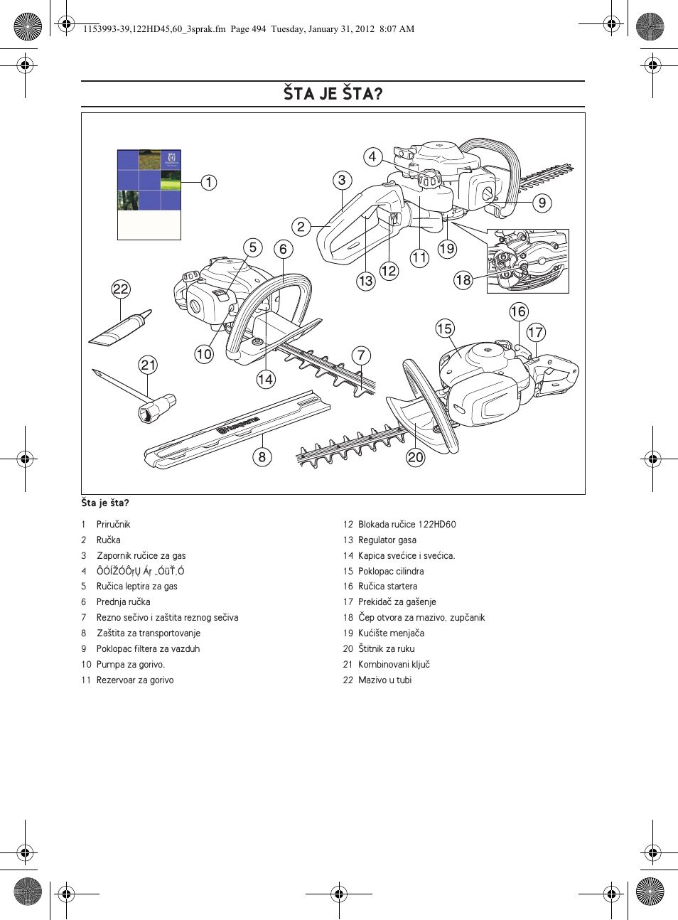 Ta je ·ta | Husqvarna 122HD60 User Manual | Page 494 / 532