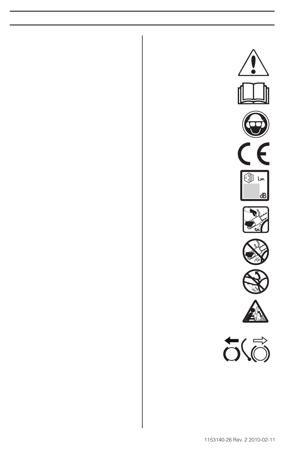 Johdanto, Hyvä asiakas, Koneessa esiintyvät tunnukset | Husqvarna 240e User Manual | Page 62 / 464