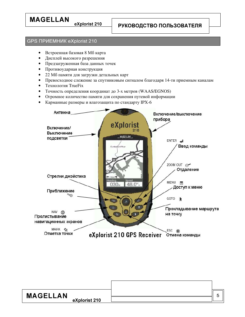Magellan eXplorist 210 User Manual | Page 7 / 93
