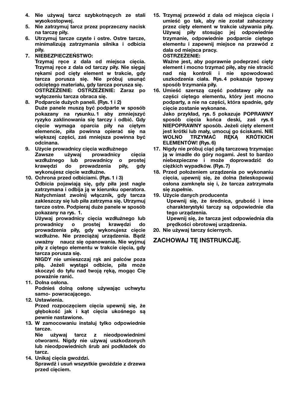 Zachowaj tę instrukcję | Makita 5143R User Manual | Page 19 / 28