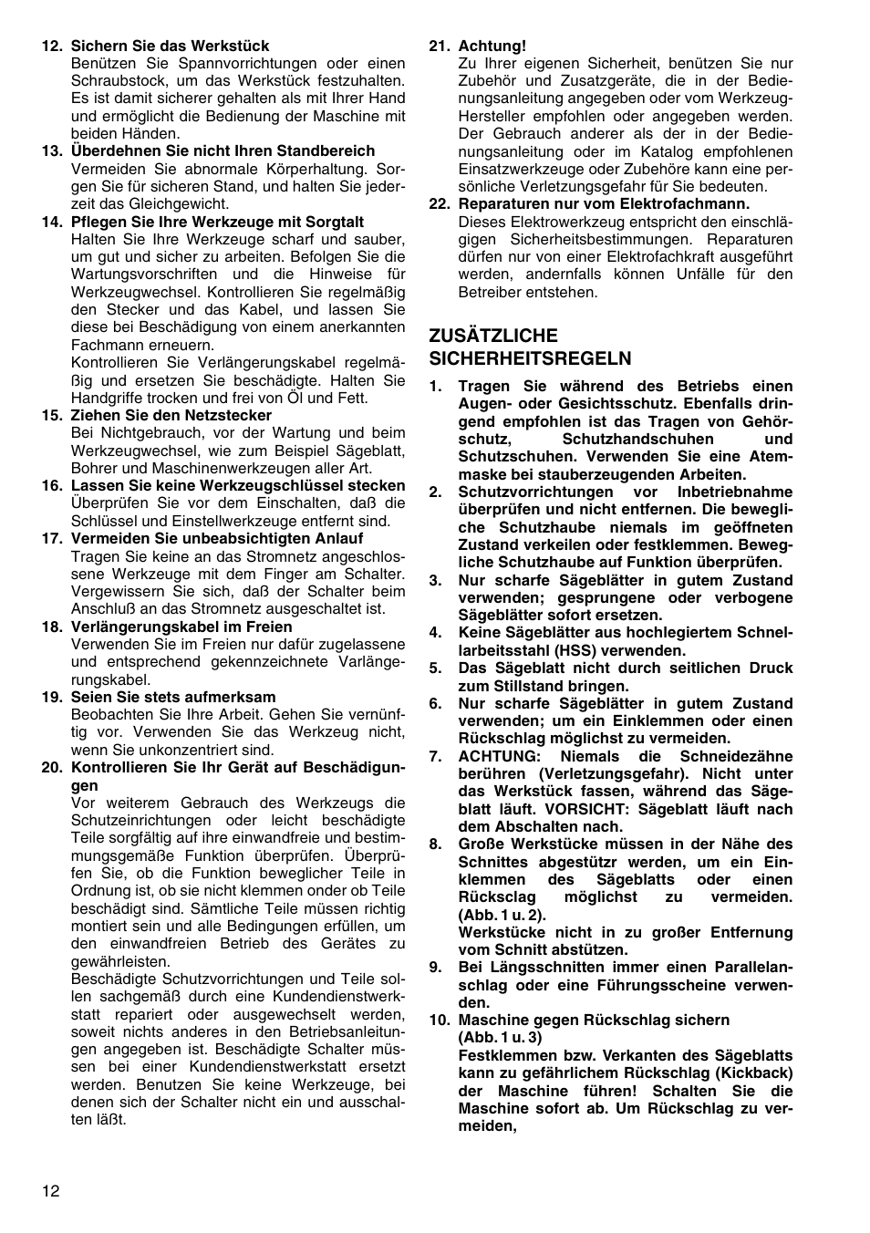 Zusätzliche sicherheitsregeln | Makita 5704RK User Manual | Page 12 / 28