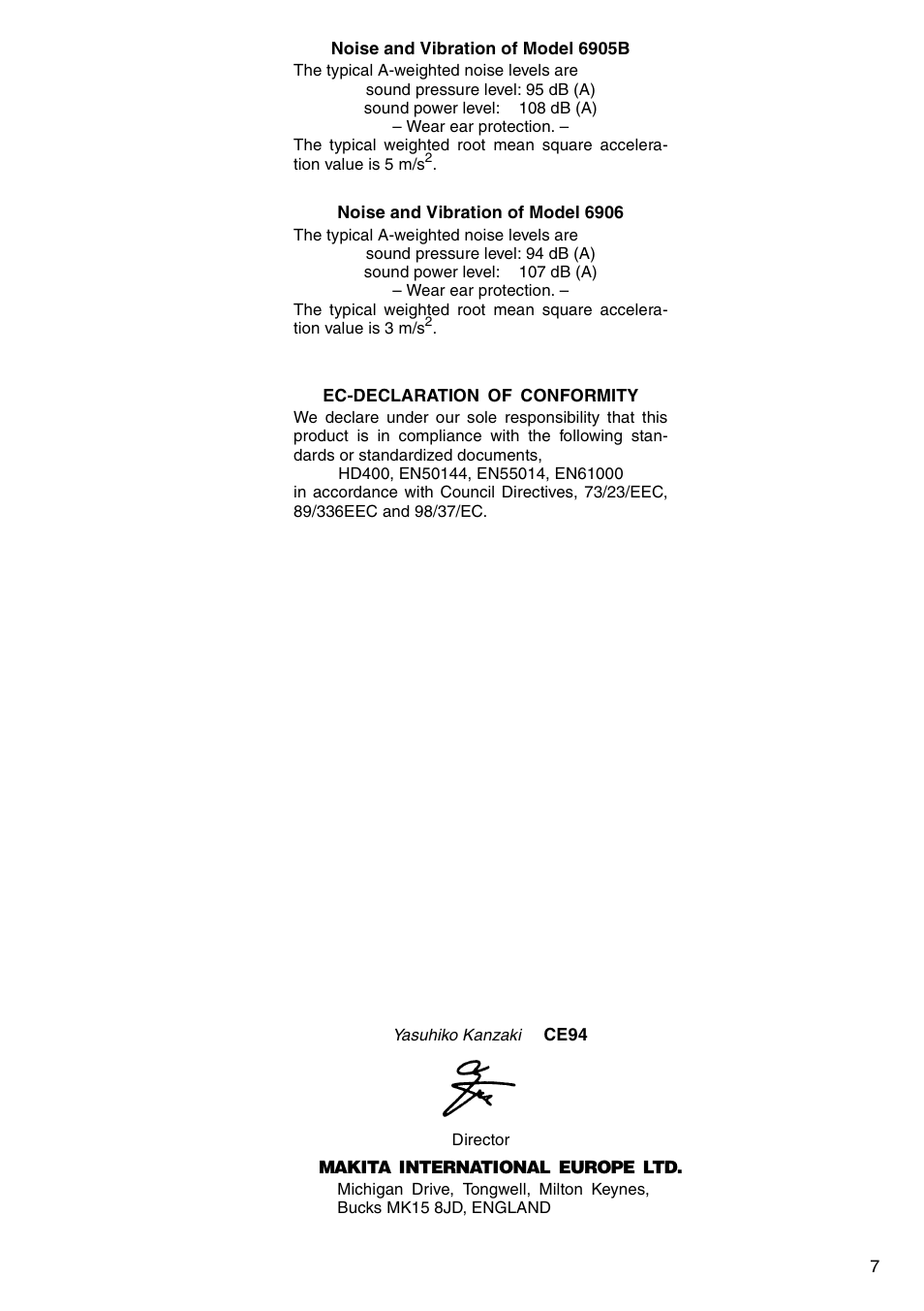 Makita 6906 User Manual | Page 7 / 24