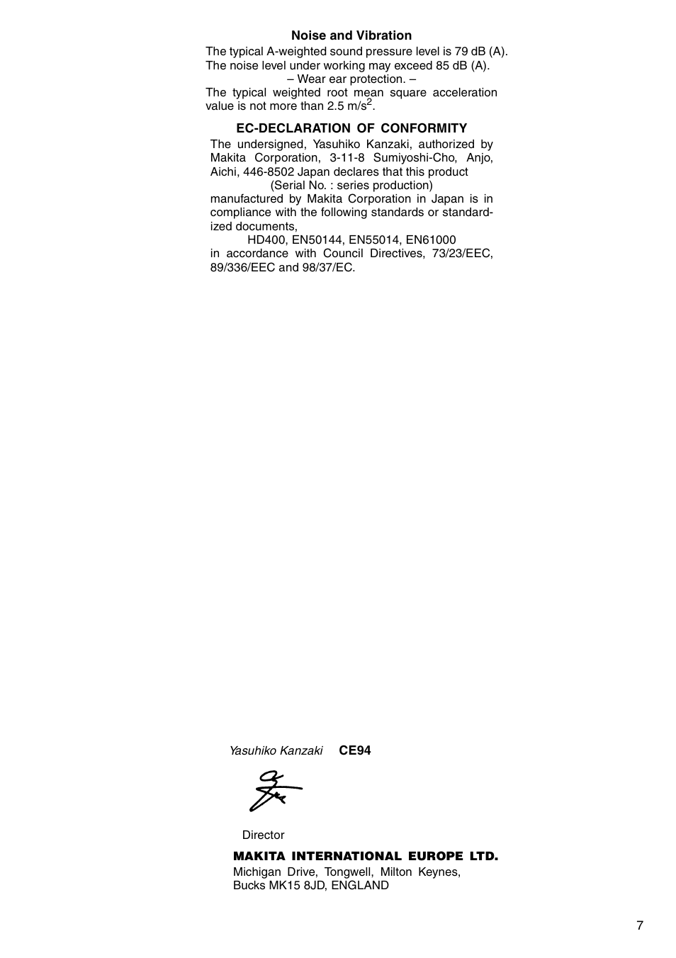 Makita 6805BV User Manual | Page 7 / 20