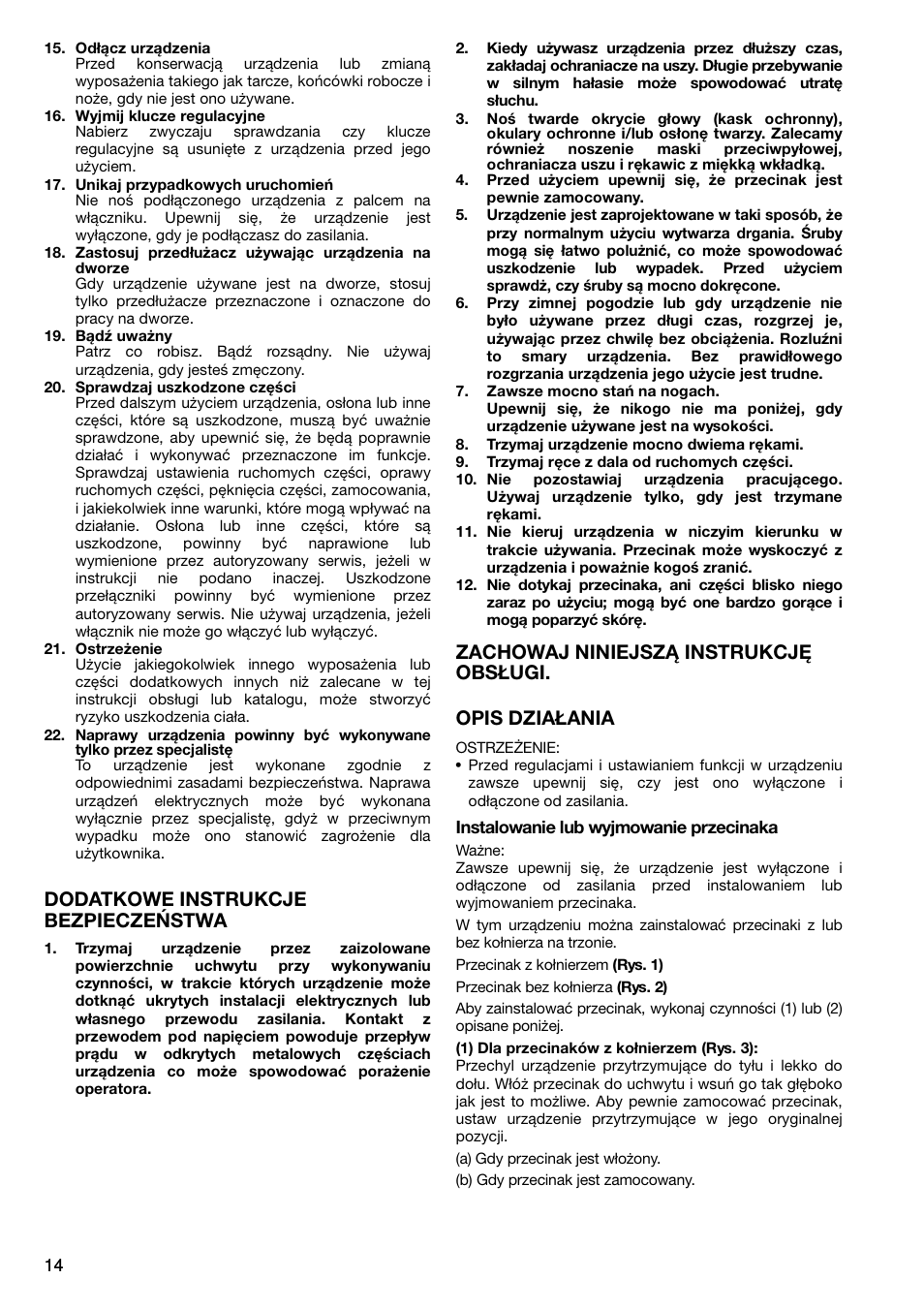Dodatkowe instrukcje bezpieczeństwa | Makita HM1304B User Manual | Page 14 / 20