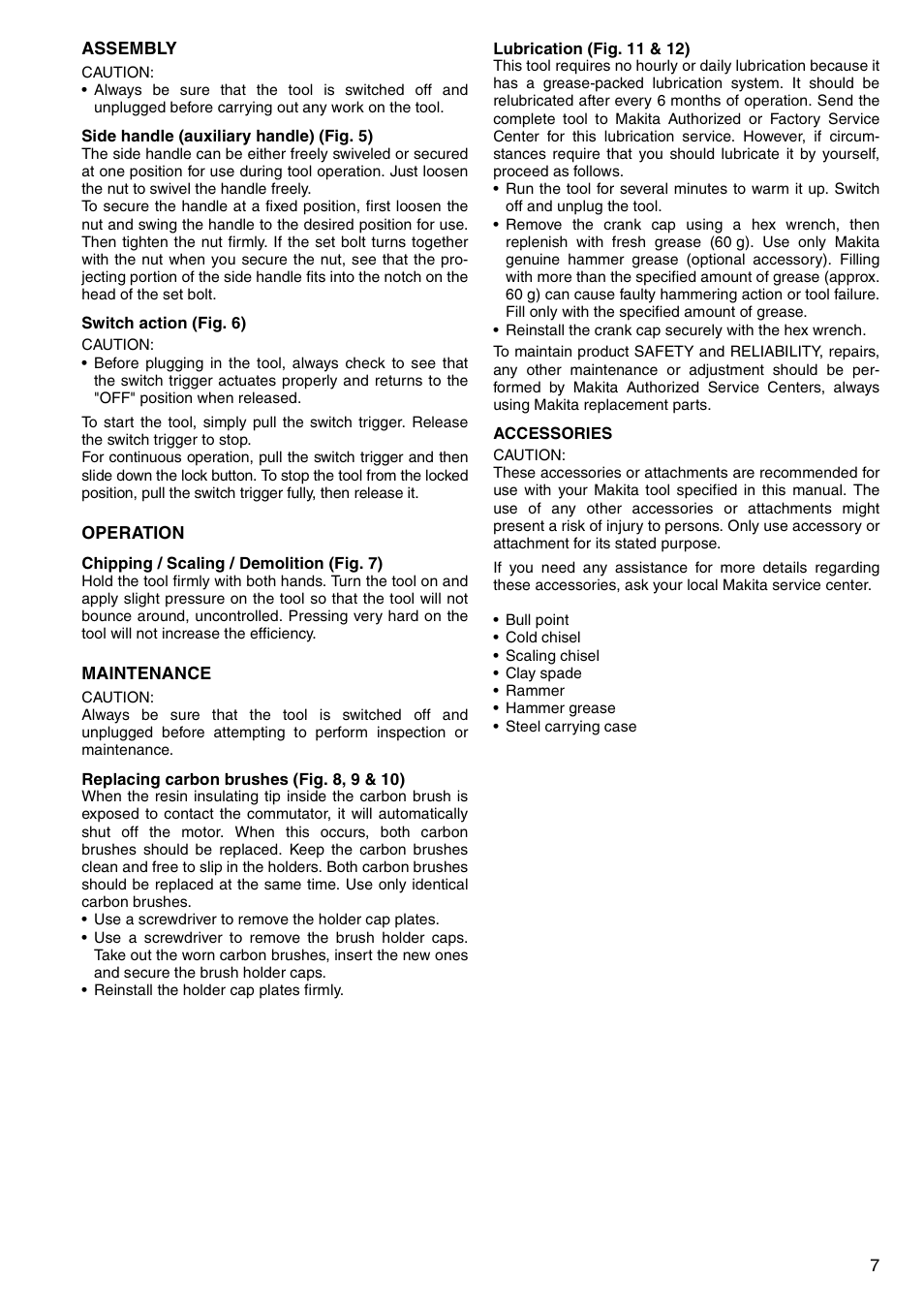 Makita HM1304B User Manual | Page 7 / 20