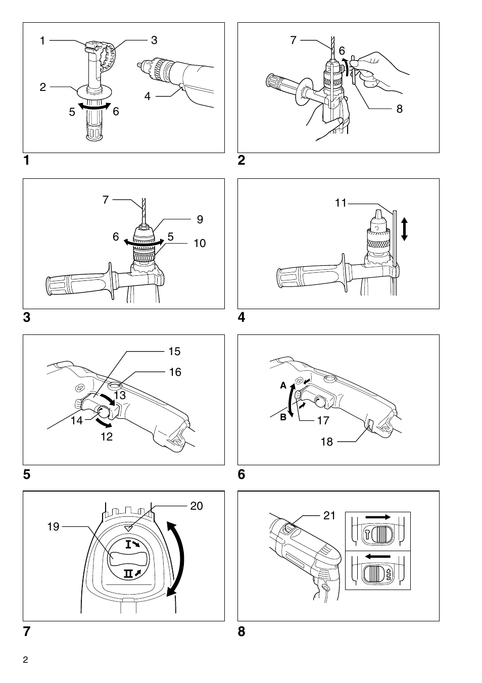 Makita HP2051F User Manual | Page 2 / 24