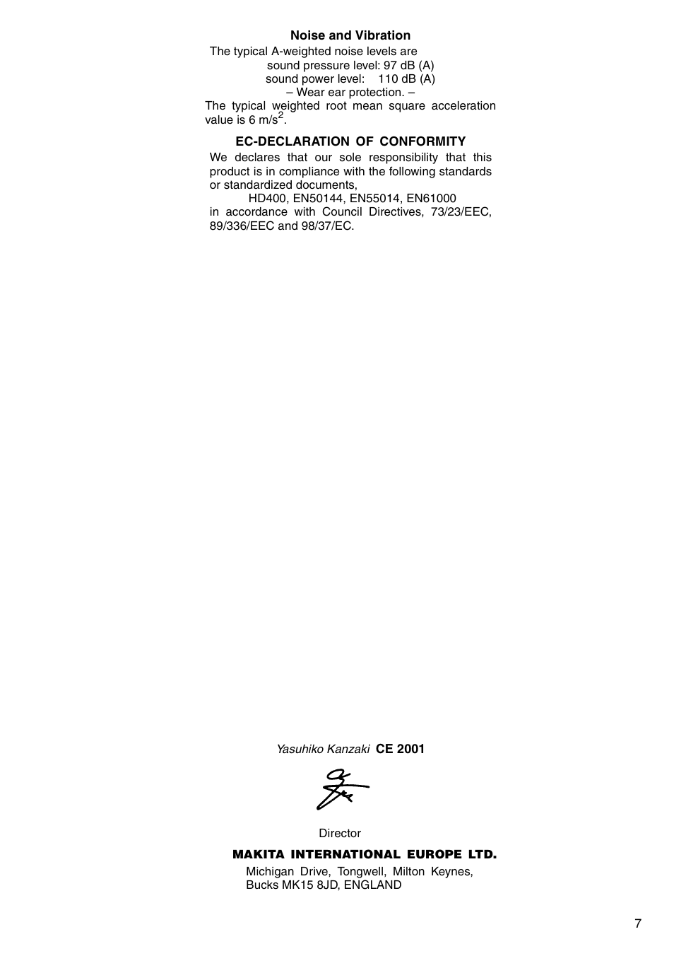 Makita HP2051F User Manual | Page 7 / 24