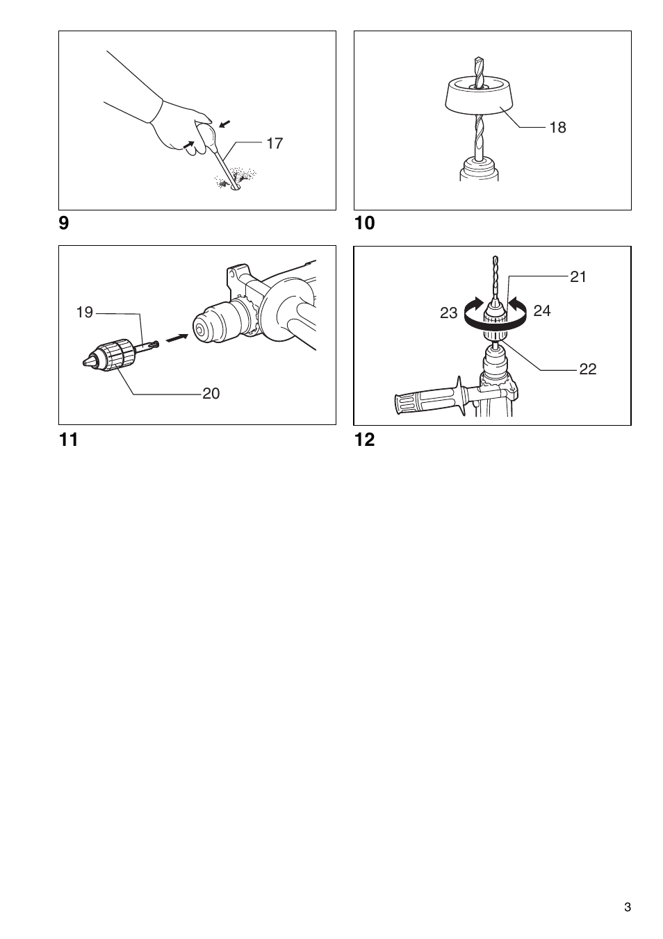 Makita HR2442 User Manual | Page 3 / 24