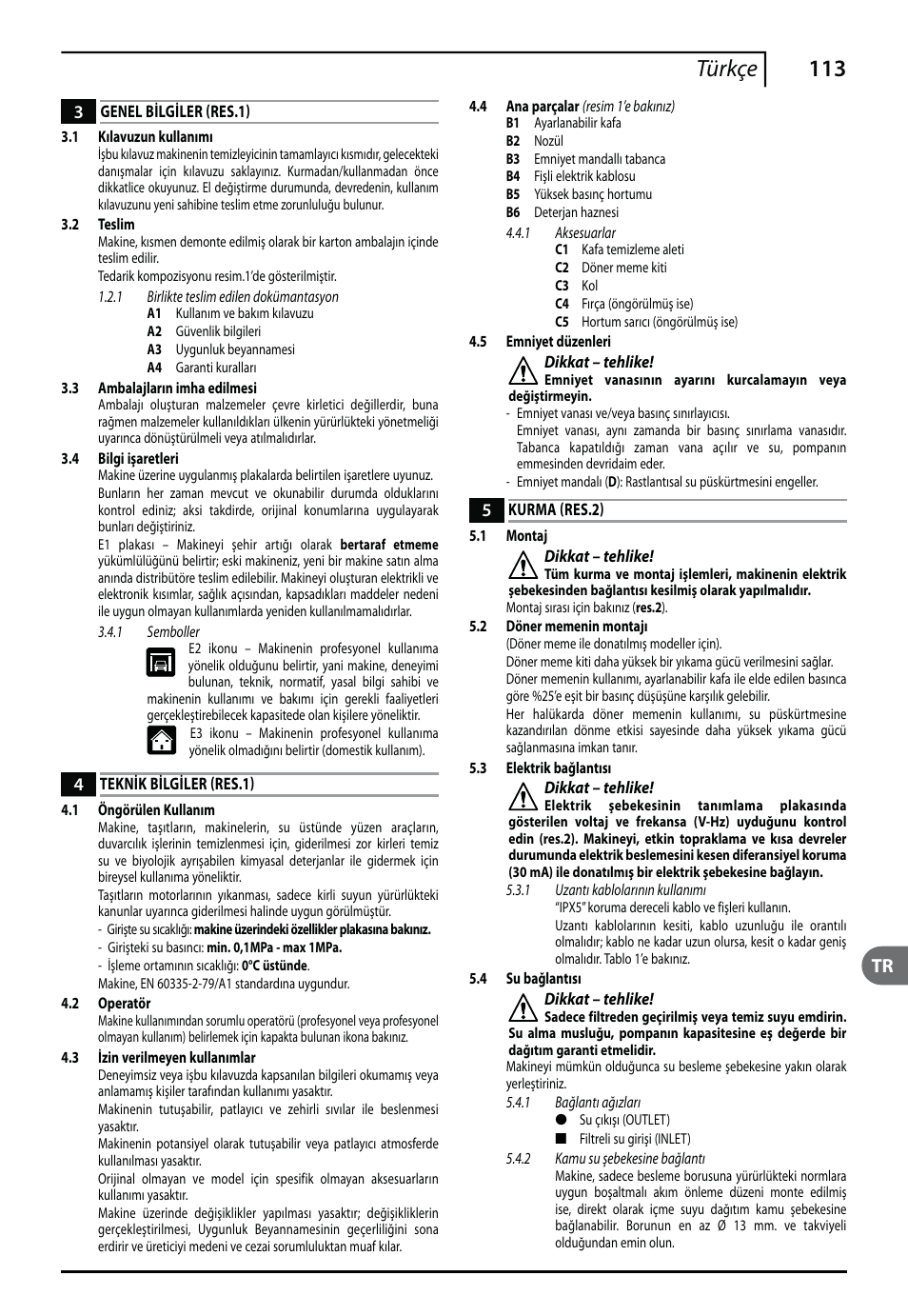 113 türkçe | Makita HW112 User Manual | Page 113 / 140