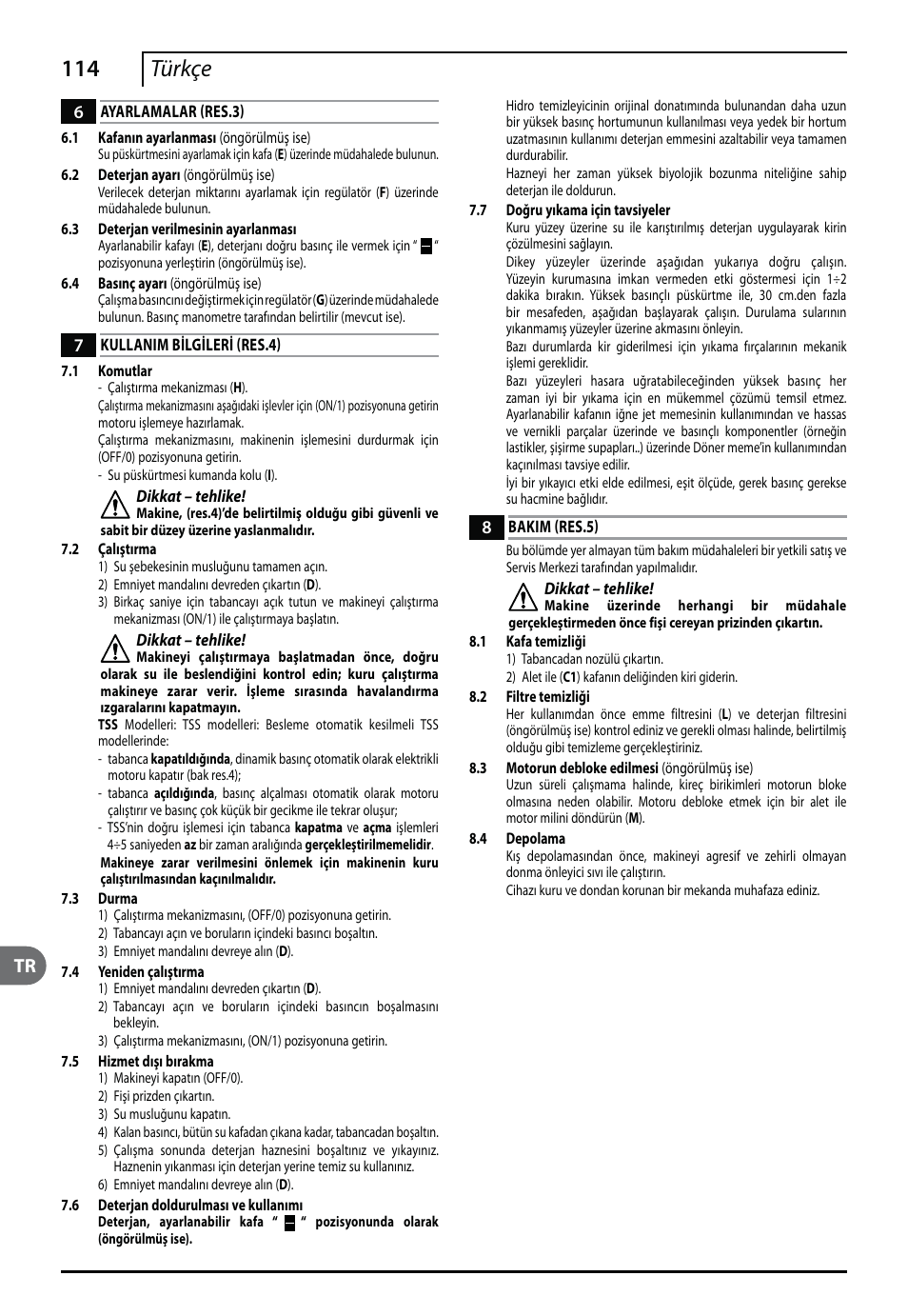 114 türkçe | Makita HW112 User Manual | Page 114 / 140