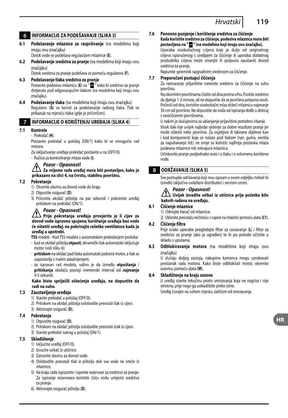 119 hrvatski | Makita HW112 User Manual | Page 119 / 140