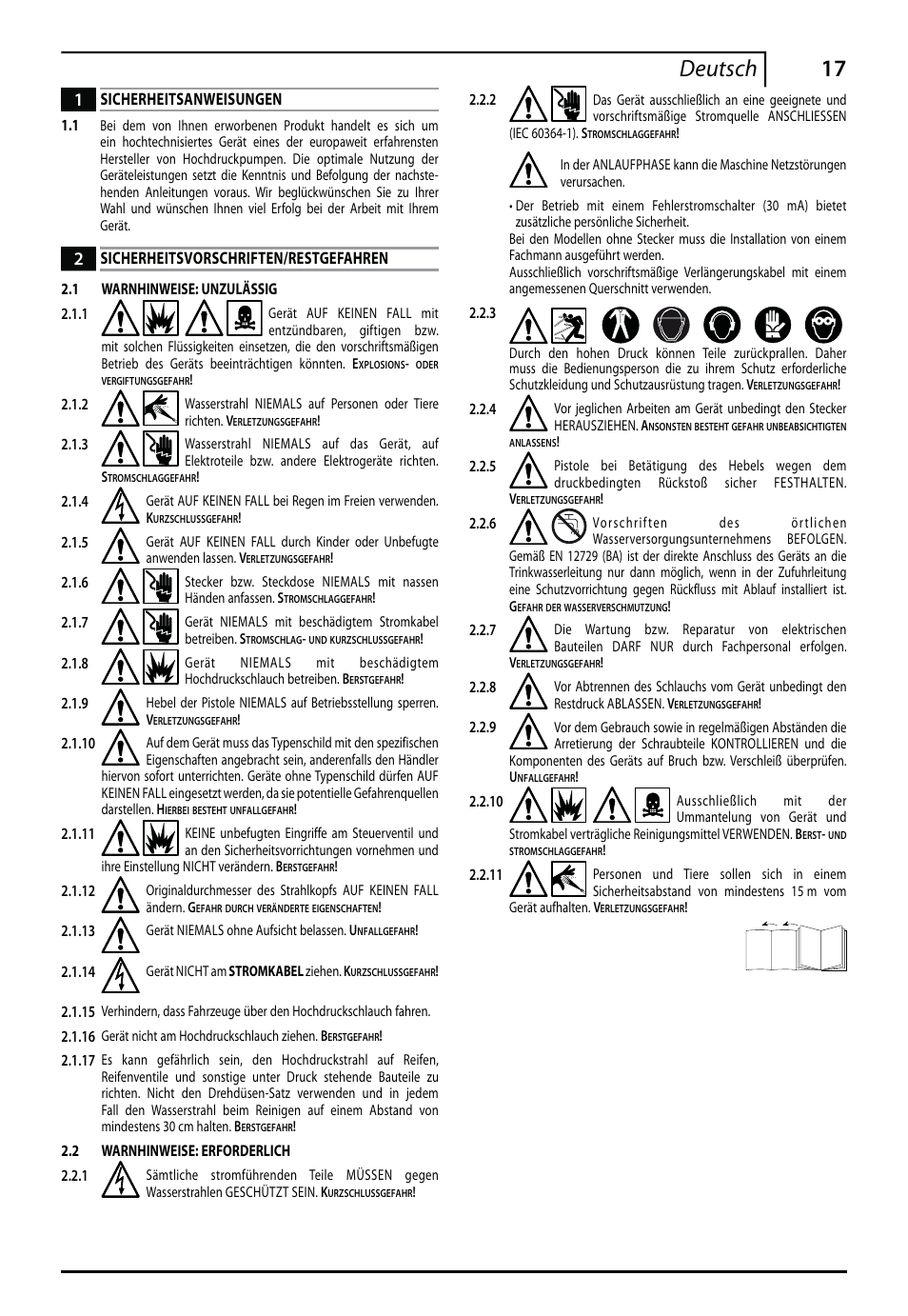 17 deutsch | Makita HW112 User Manual | Page 17 / 140