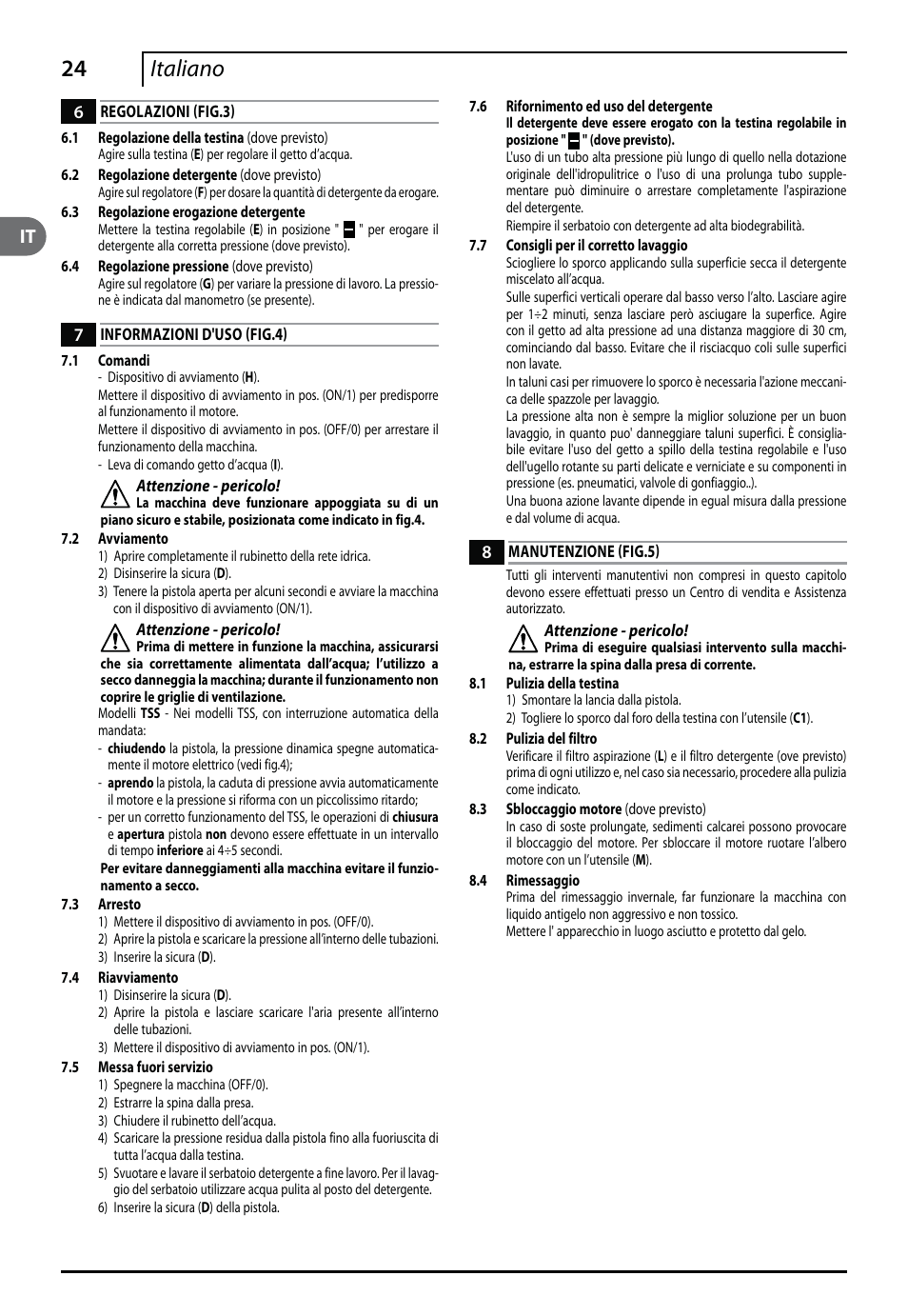 24 italiano | Makita HW112 User Manual | Page 24 / 140