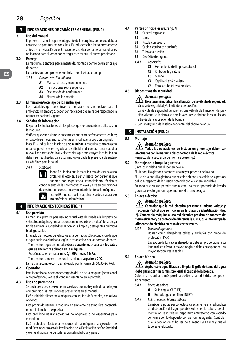 28 español | Makita HW112 User Manual | Page 28 / 140