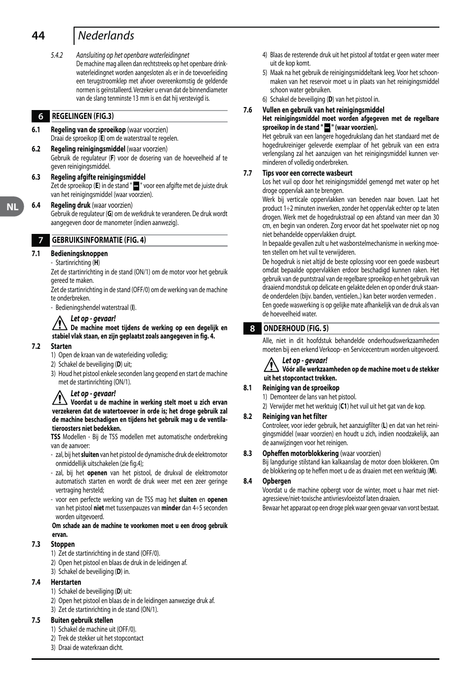 44 nederlands | Makita HW112 User Manual | Page 44 / 140