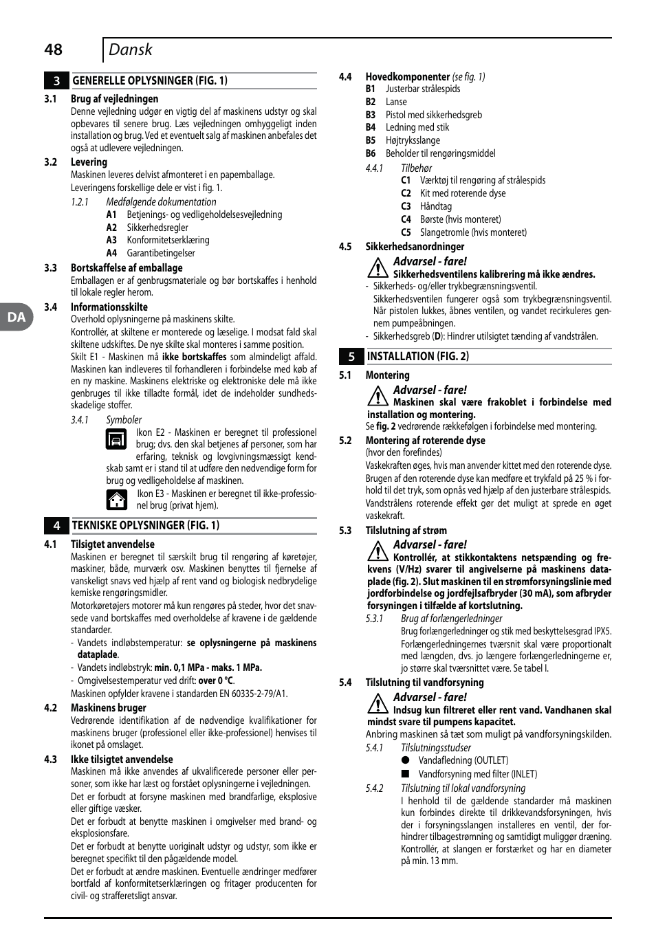 48 dansk | Makita HW112 User Manual | Page 48 / 140