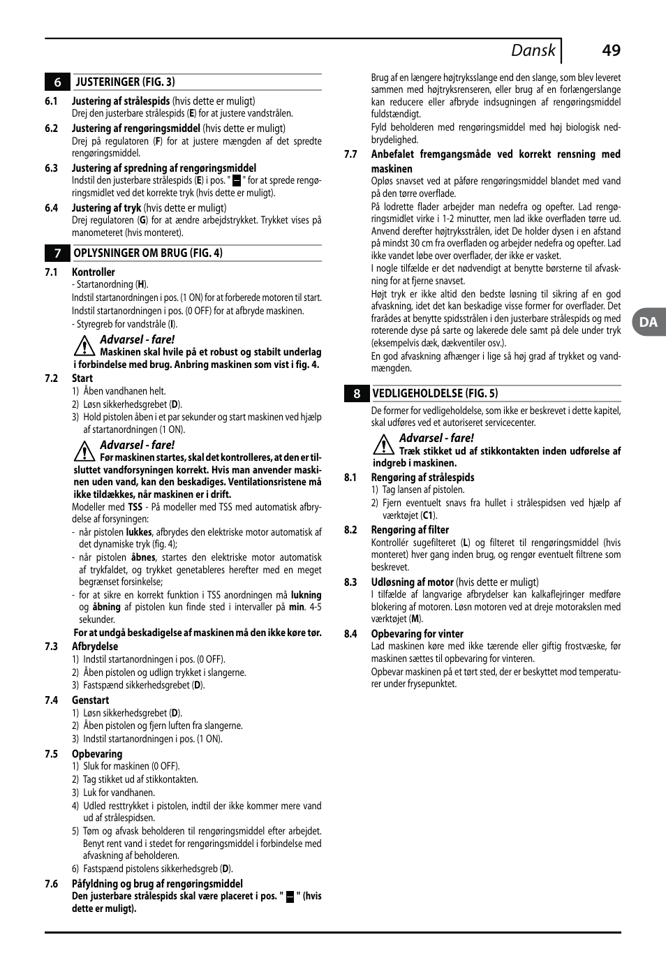 49 dansk | Makita HW112 User Manual | Page 49 / 140