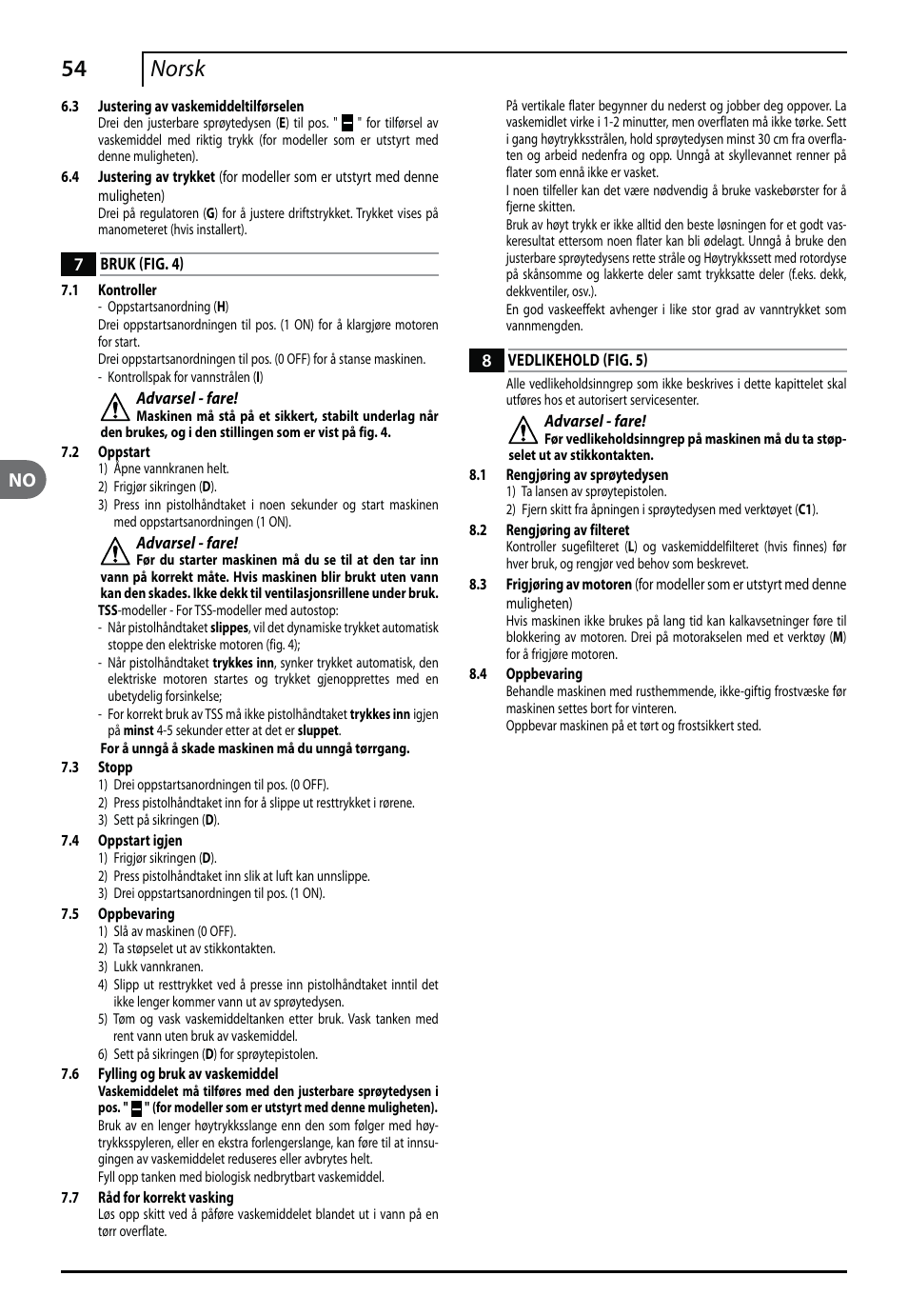 54 norsk | Makita HW112 User Manual | Page 54 / 140