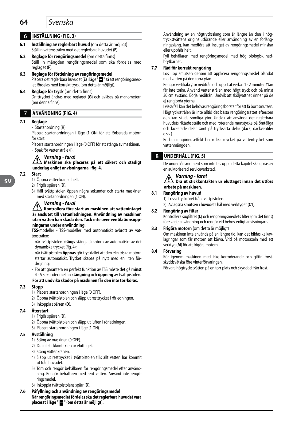 64 svenska | Makita HW112 User Manual | Page 64 / 140