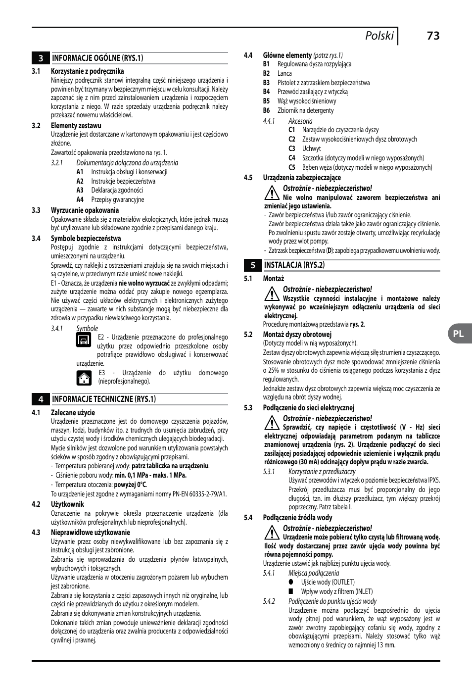 73 polski | Makita HW112 User Manual | Page 73 / 140