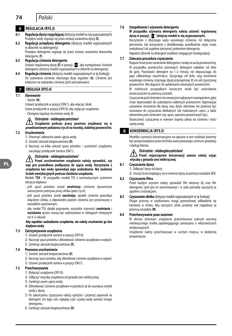 74 polski | Makita HW112 User Manual | Page 74 / 140