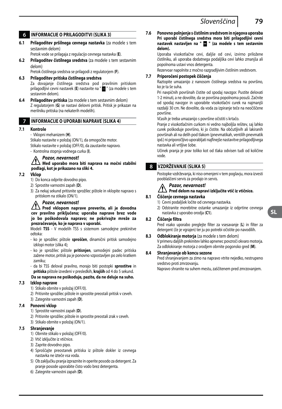 79 slovenščina | Makita HW112 User Manual | Page 79 / 140