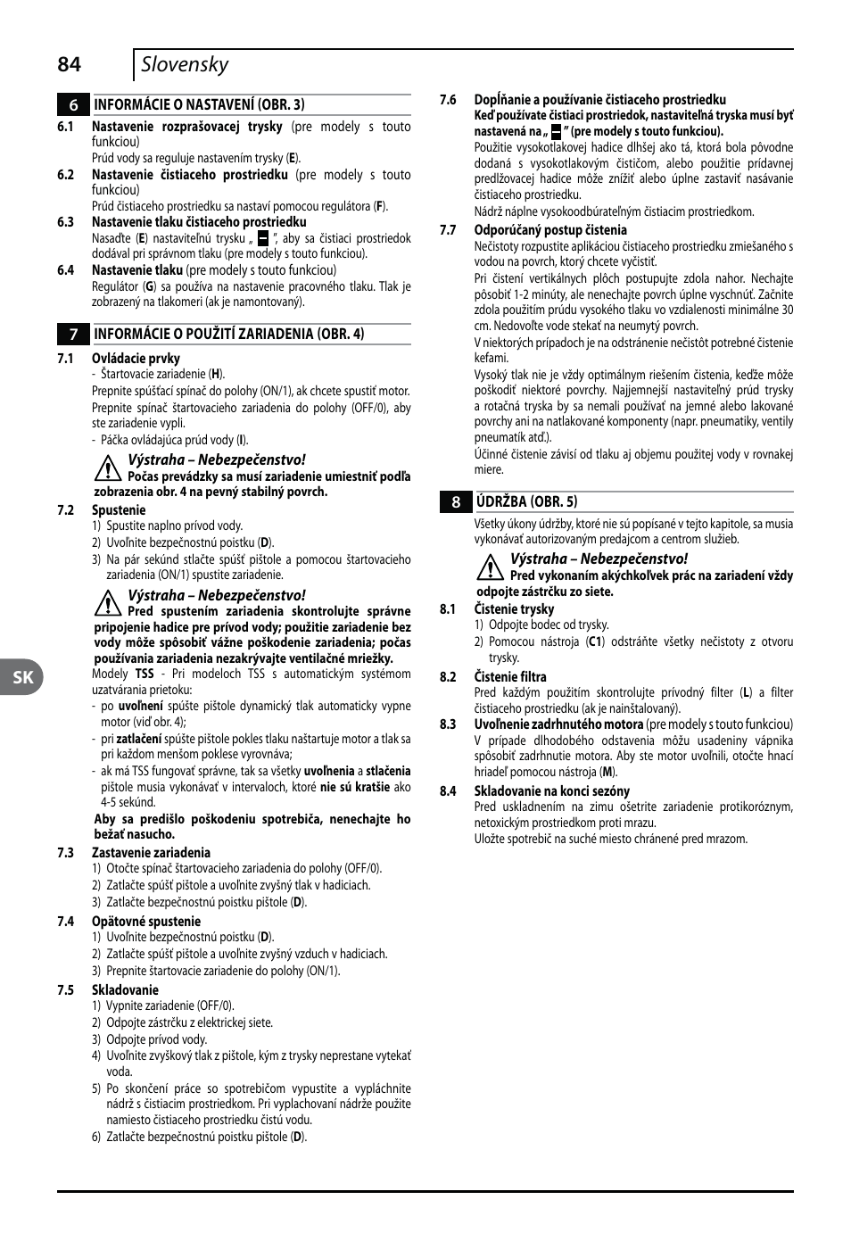 84 slovensky | Makita HW112 User Manual | Page 84 / 140