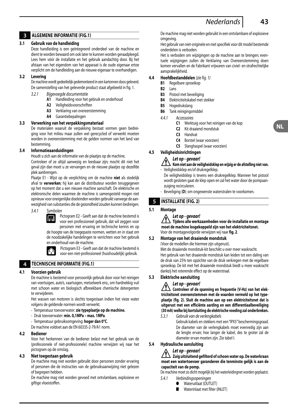 43 nederlands | Makita HW140 User Manual | Page 43 / 140