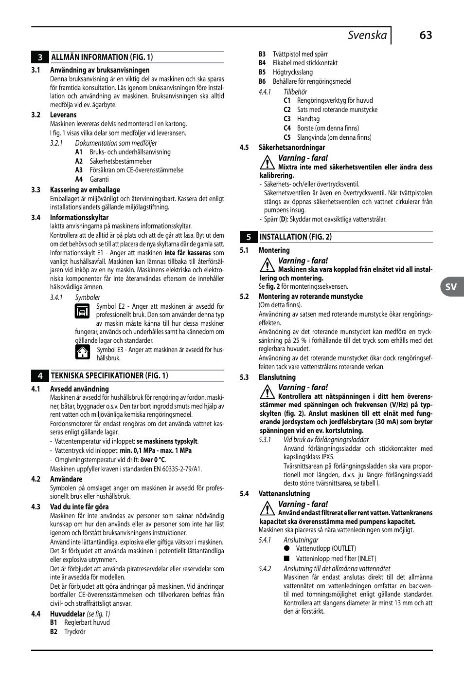 63 svenska | Makita HW140 User Manual | Page 63 / 140