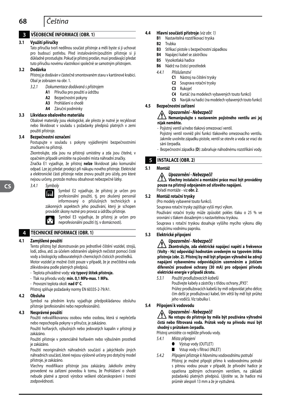 68 čeština | Makita HW140 User Manual | Page 68 / 140