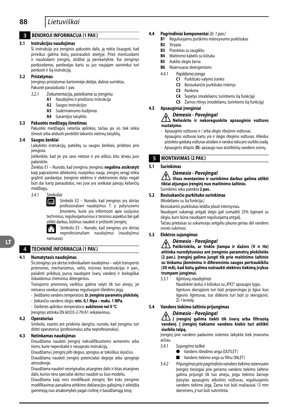 88 lietuviškai | Makita HW140 User Manual | Page 88 / 140