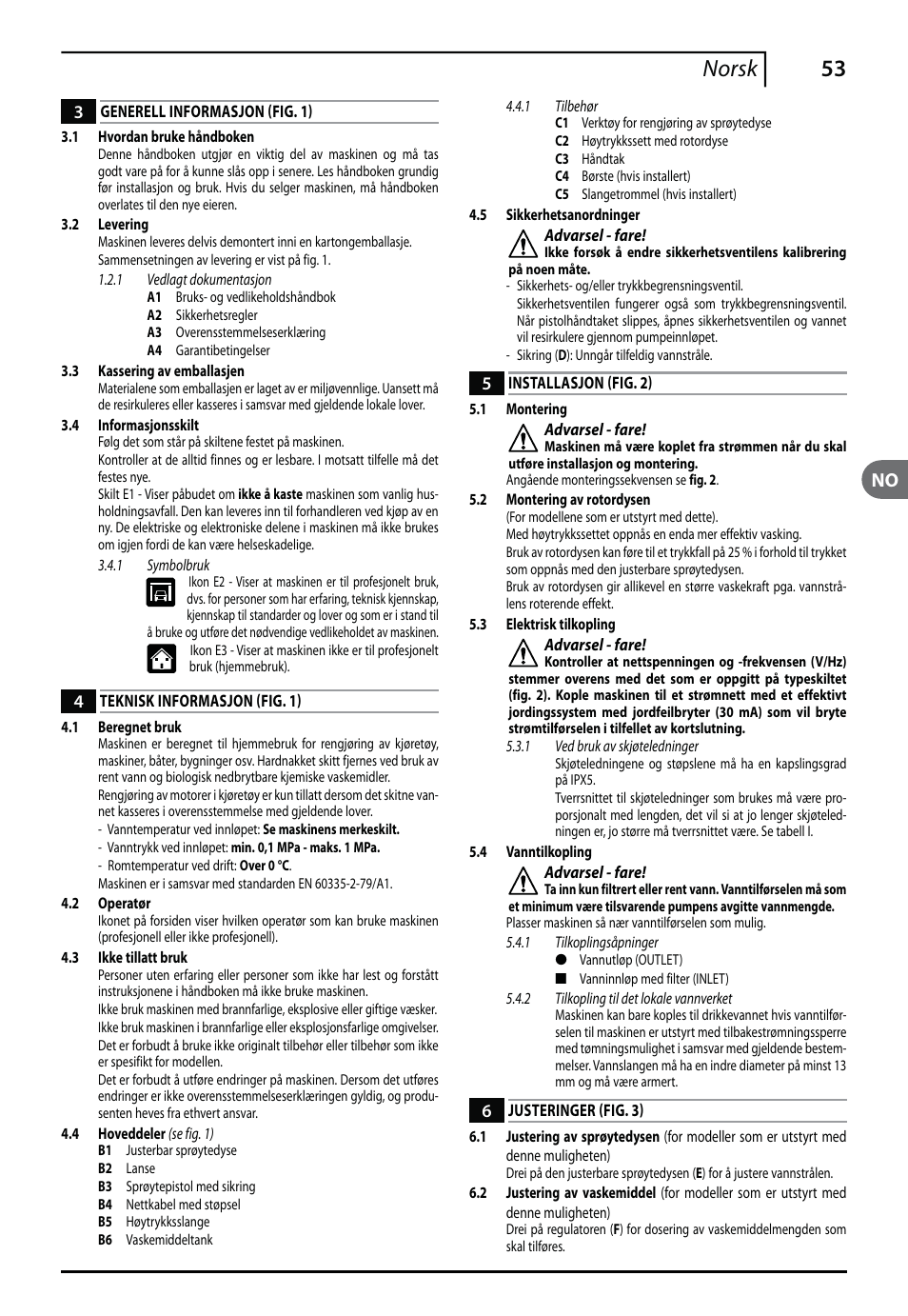 53 norsk | Makita HW151 User Manual | Page 53 / 140