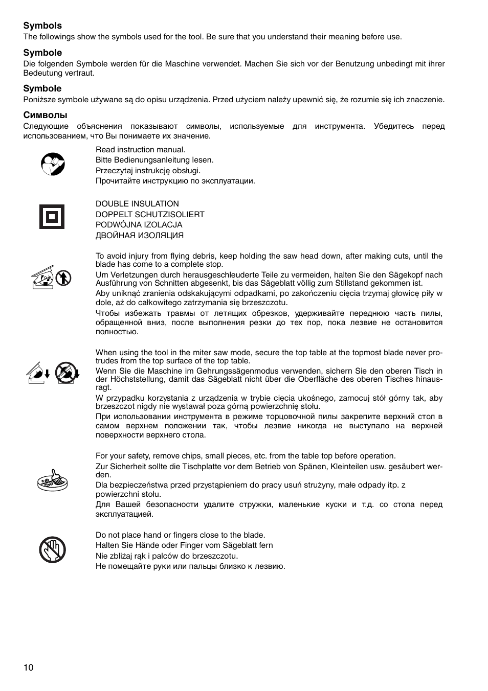 Makita LH1040F User Manual | Page 10 / 60