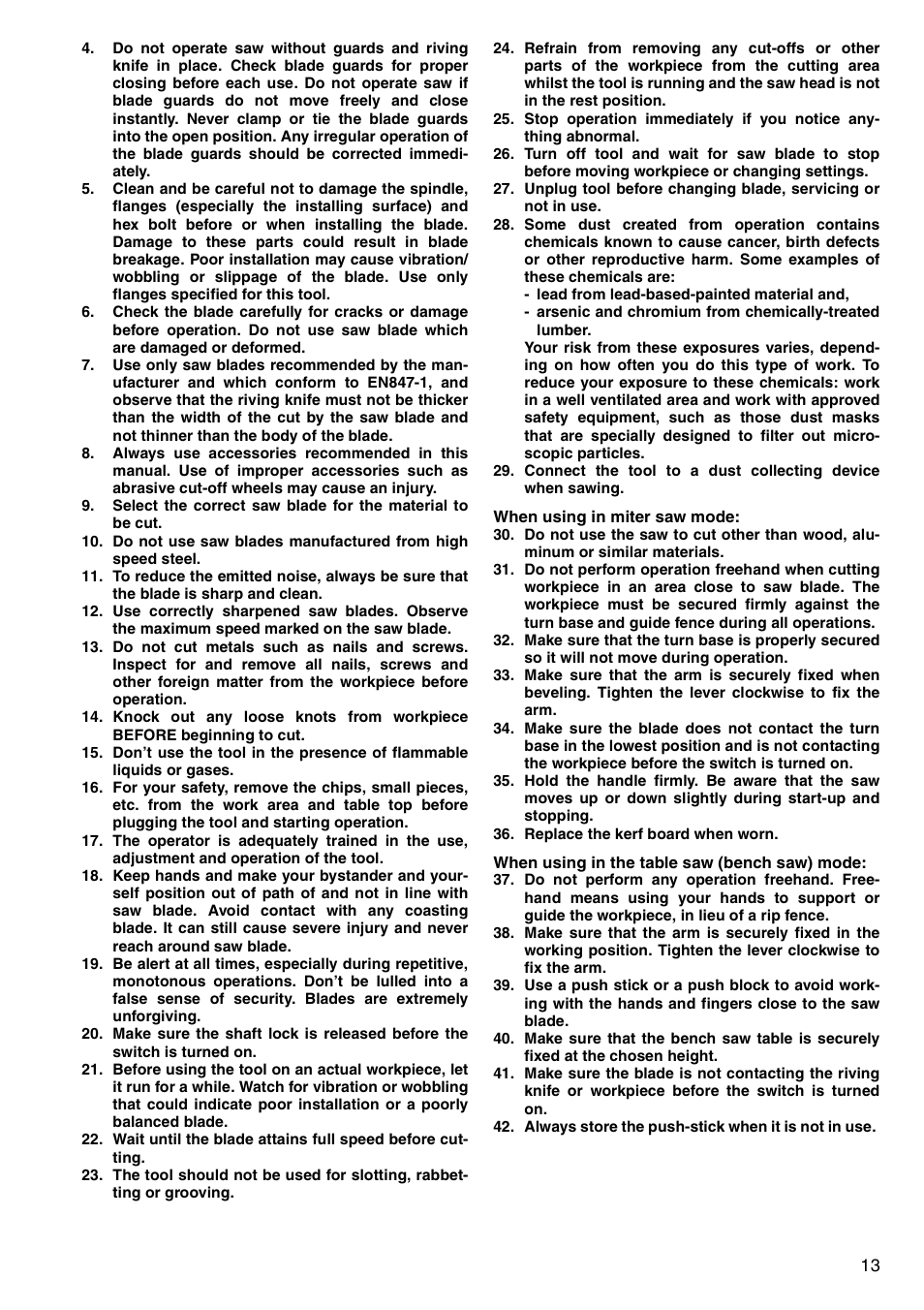 Makita LH1040F User Manual | Page 13 / 60