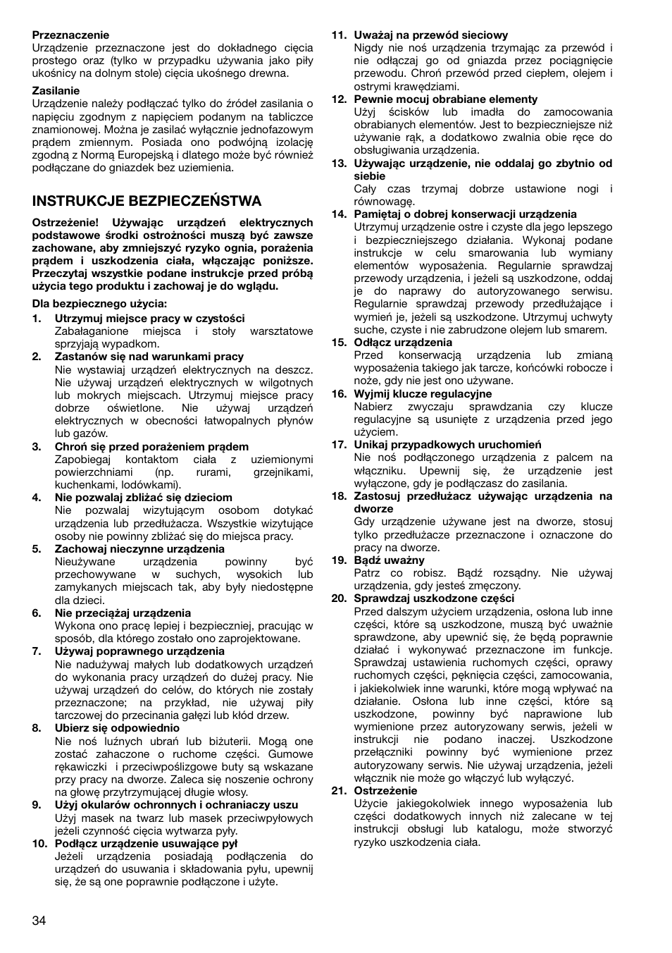 Instrukcje bezpieczeństwa | Makita LH1040F User Manual | Page 34 / 60