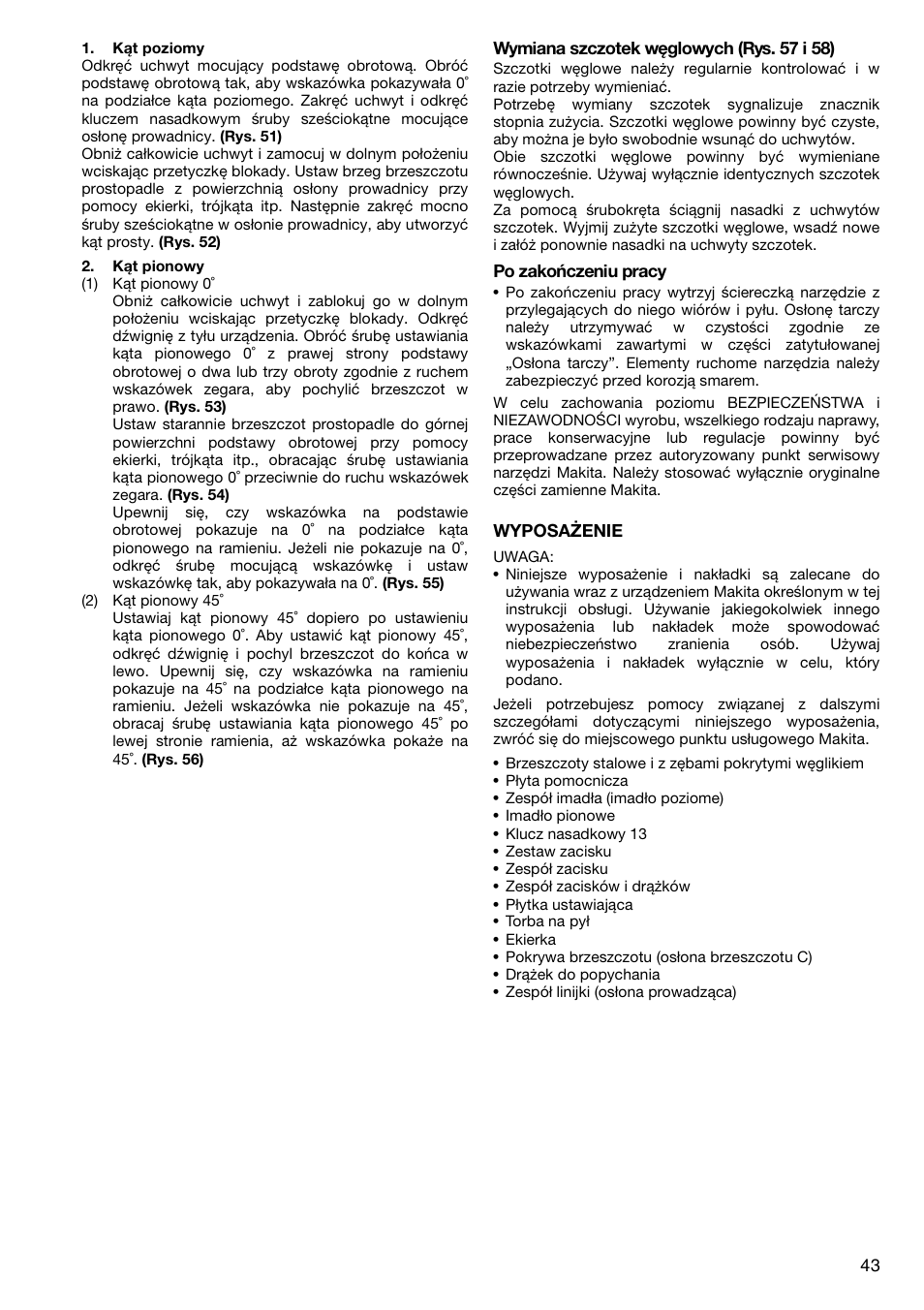 Makita LH1040F User Manual | Page 43 / 60