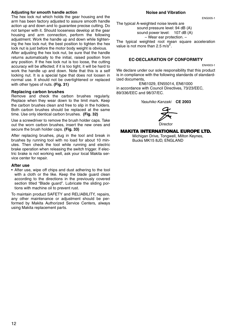 Makita LS1440 User Manual | Page 12 / 36