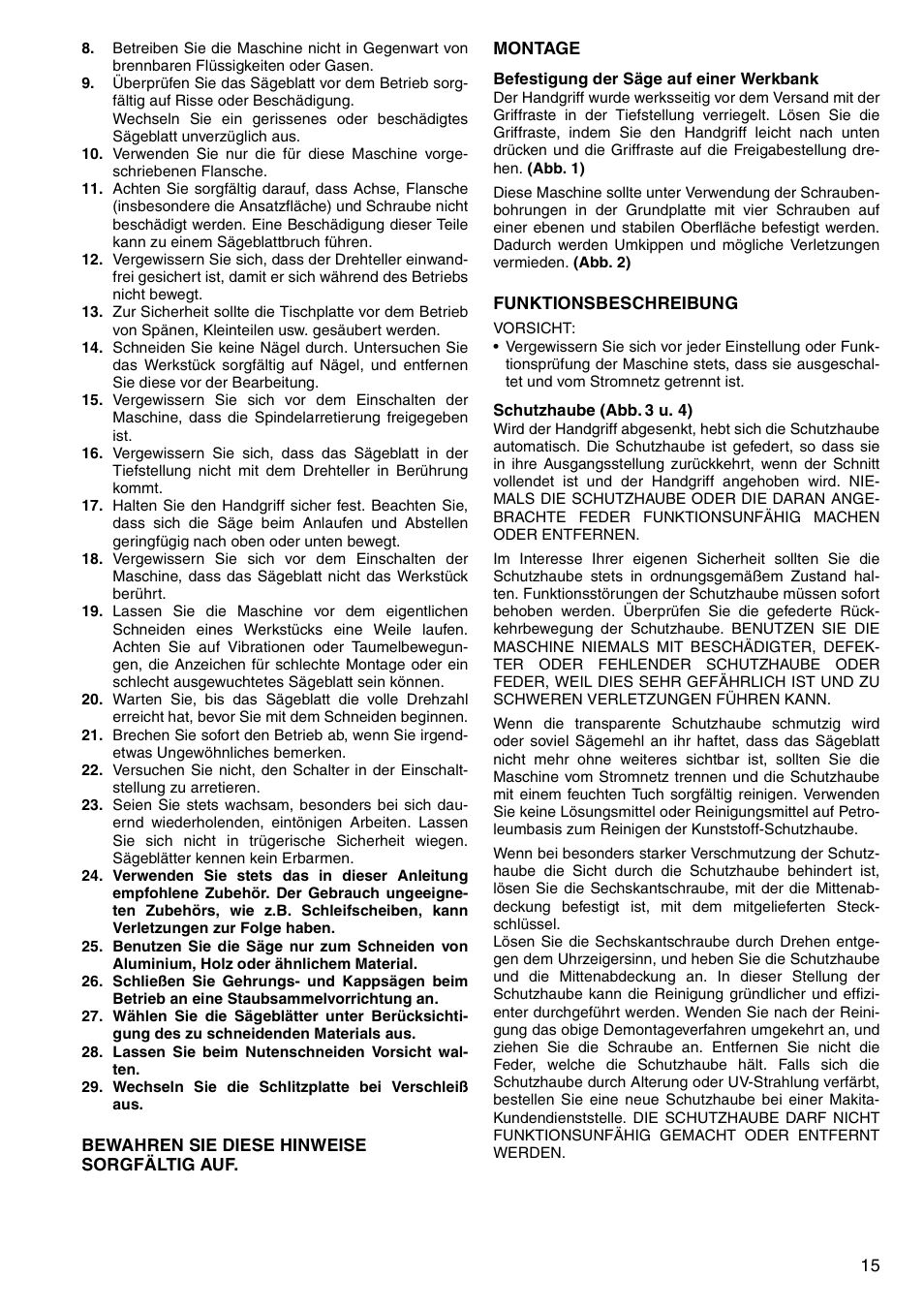 Makita LS1440 User Manual | Page 15 / 36