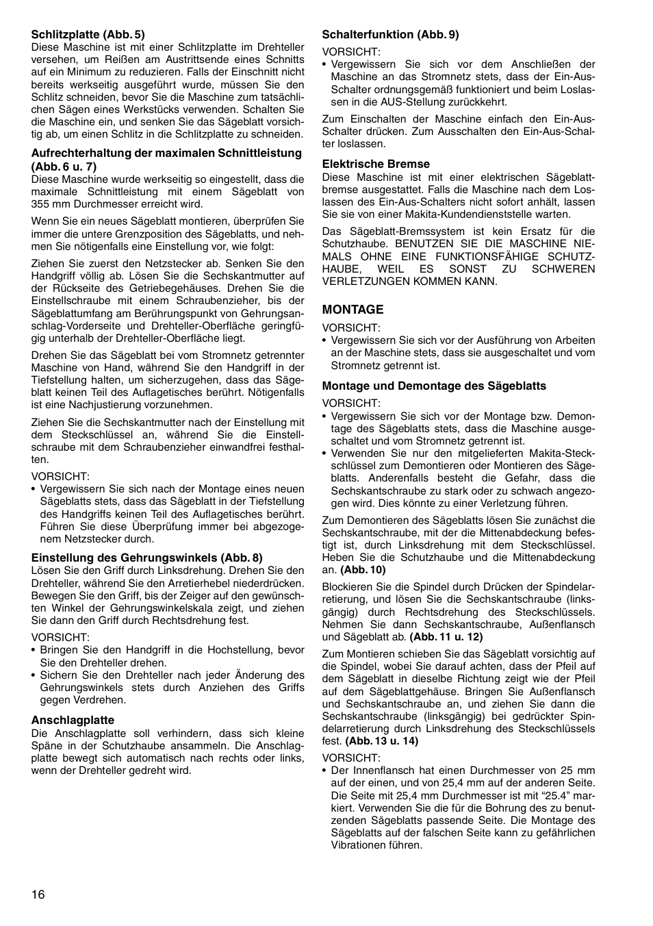 Makita LS1440 User Manual | Page 16 / 36