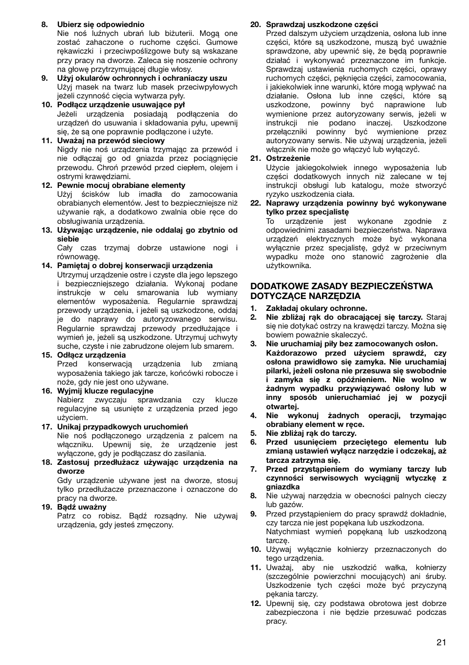 Makita LS1440 User Manual | Page 21 / 36