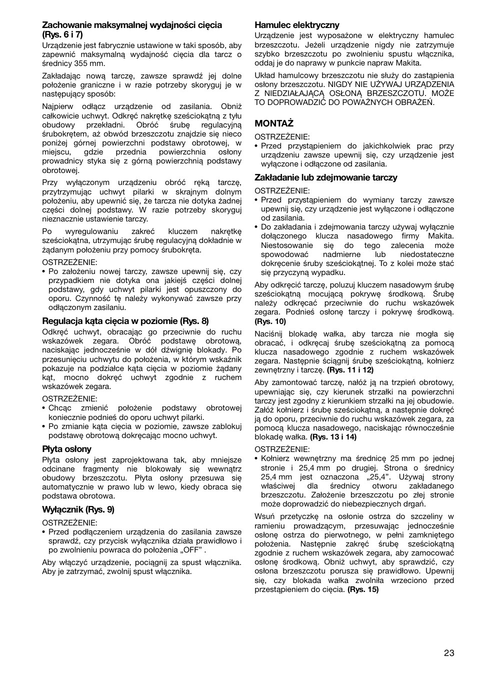 Makita LS1440 User Manual | Page 23 / 36