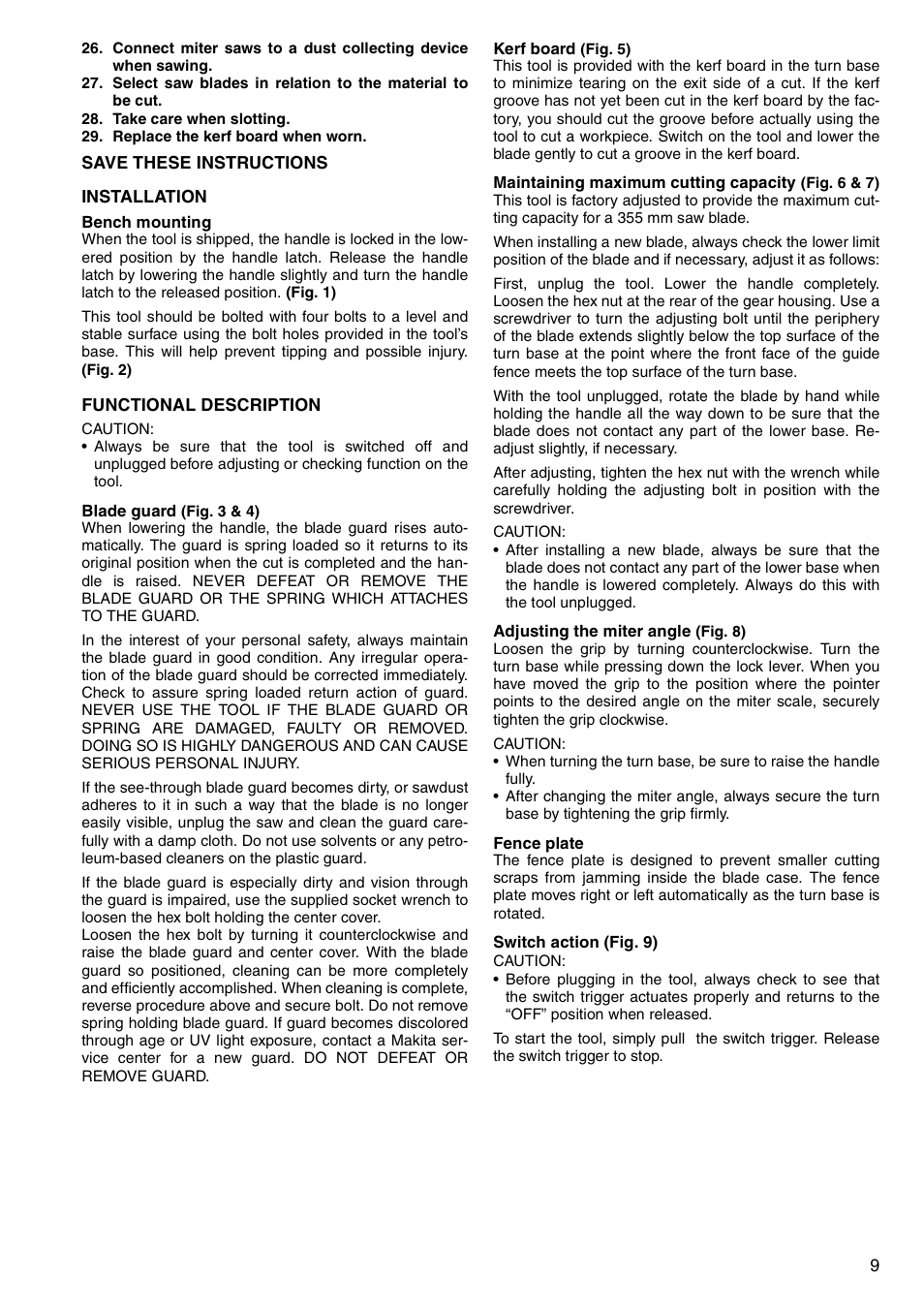 Makita LS1440 User Manual | Page 9 / 36