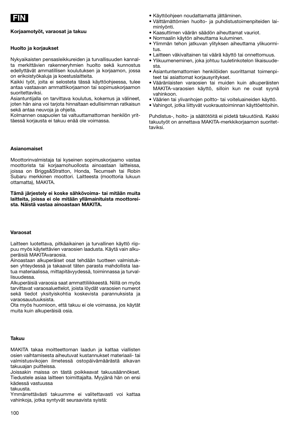 Makita PLM5115 User Manual | Page 100 / 132