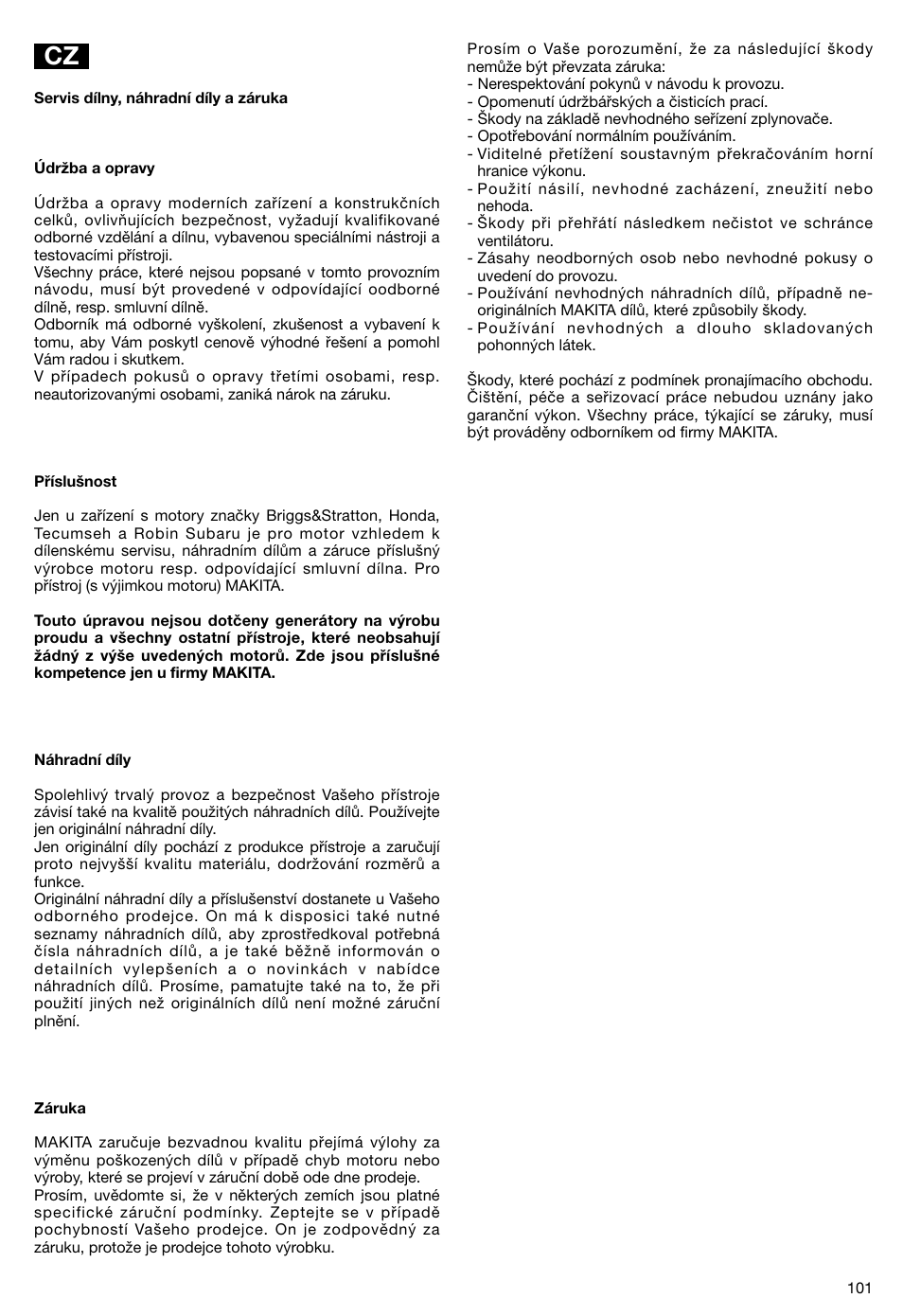 Makita PLM5115 User Manual | Page 101 / 132