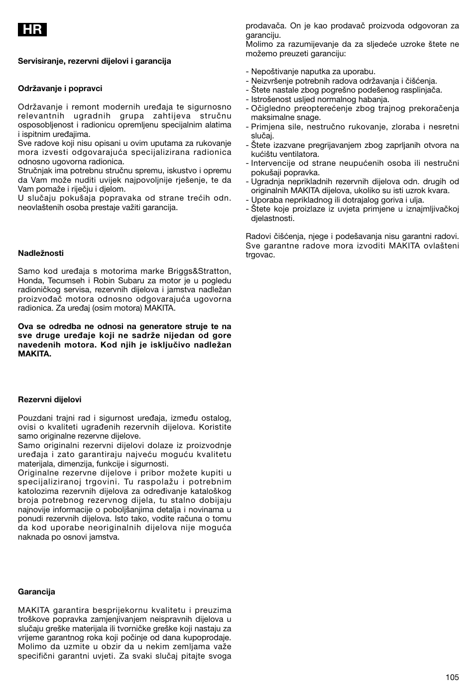 Makita PLM5115 User Manual | Page 105 / 132