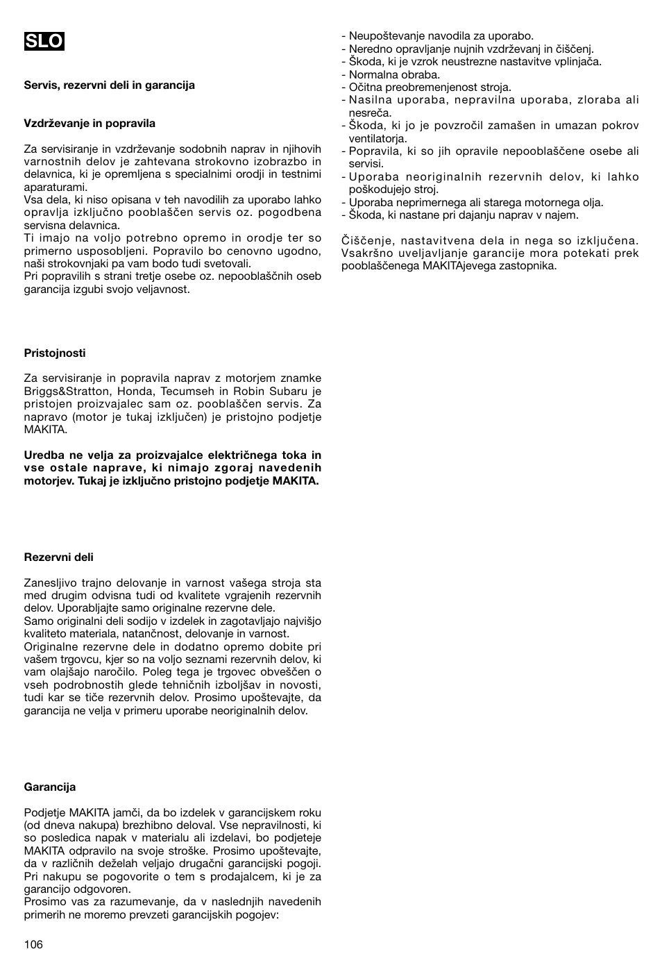 Makita PLM5115 User Manual | Page 106 / 132