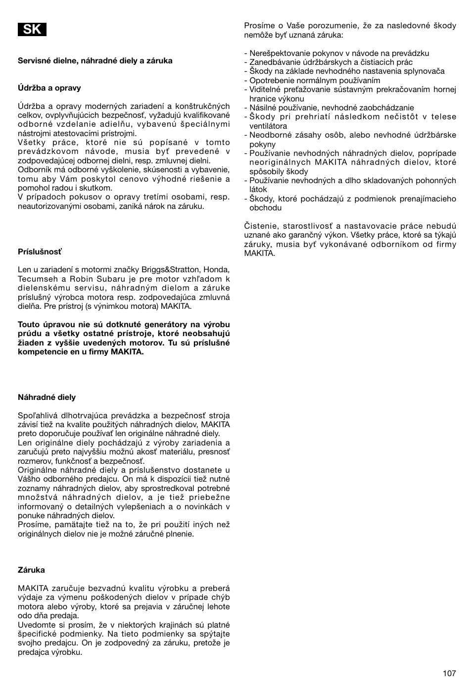 Makita PLM5115 User Manual | Page 107 / 132