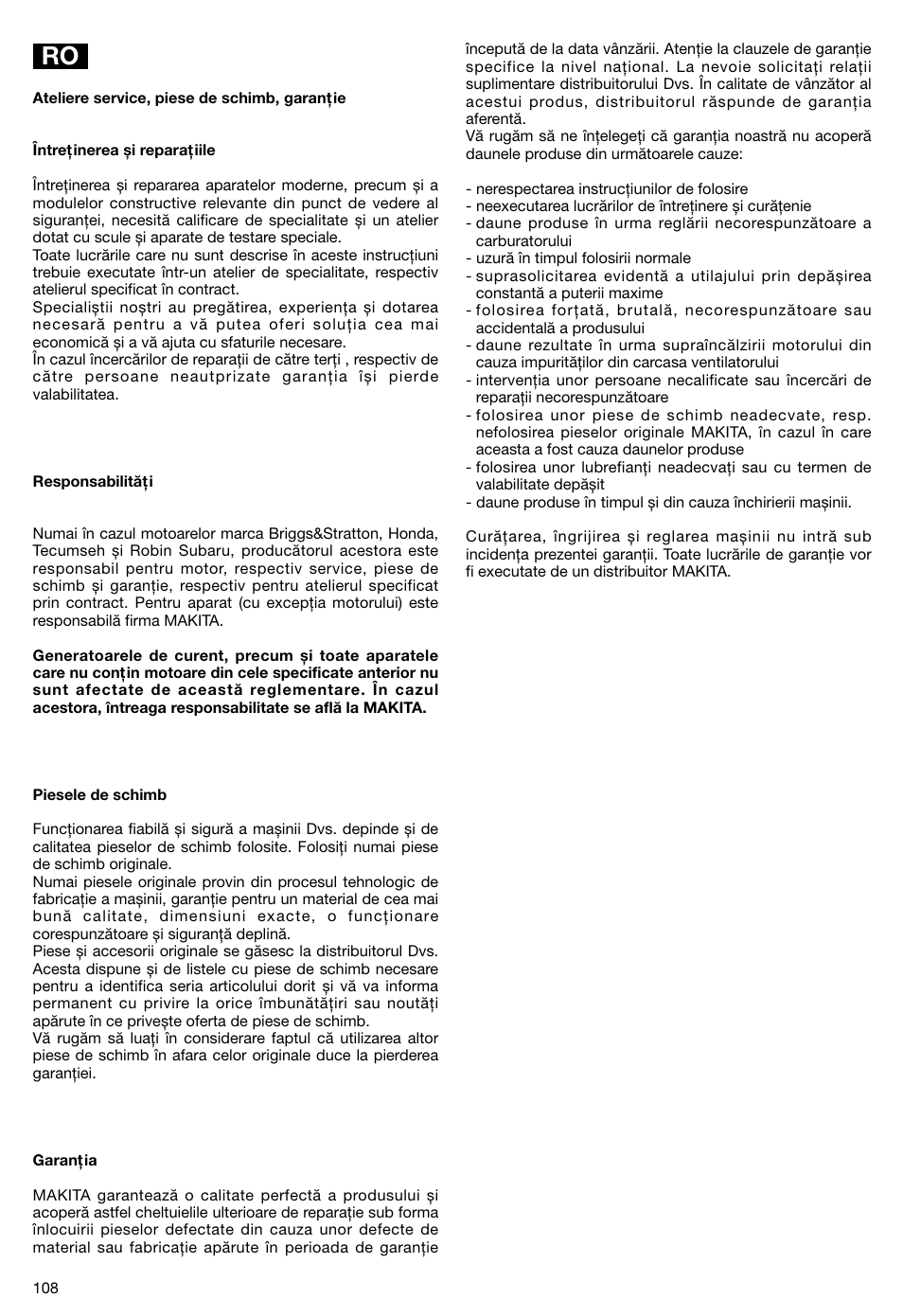 Makita PLM5115 User Manual | Page 108 / 132